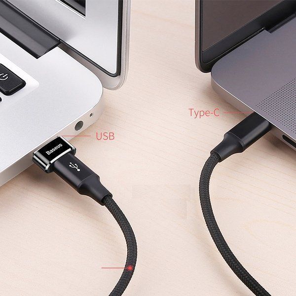 Перехідник Baseus Type-C To USB (Black) (CAAOTG-01) 270844 фото