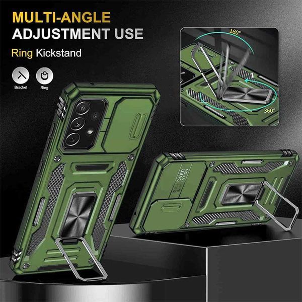 Ударостійкий чохол Camshield Army Ring для Samsung Galaxy A53 5G Оливковий / Army Green 256181 фото