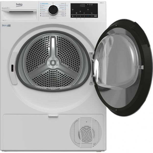 Сушильна машина Beko тепловий насос, 9кг, A++, 60см, дисплей, підсвітка барабану, білий (B5T69233) 374225 фото