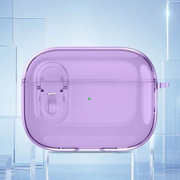 Футляр TPU Colorful для навушників Airpods Pro 2 / Pro Purple 380113 фото