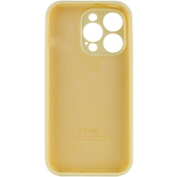 Чохол Silicone Case Full Camera Protective (AA) для Apple iPhone 14 Pro Max (6.7") Жовтий / Mellow Yellow 257157 фото