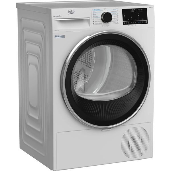 Сушильна машина Beko тепловий насос, 9кг, A++, 60см, дисплей, підсвітка барабану, білий (B5T69233) 374225 фото