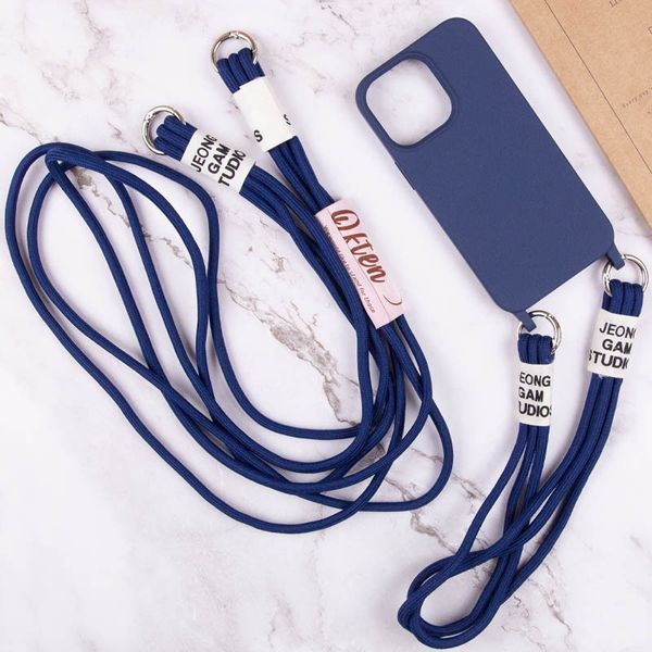 Чохол TPU two straps California для Apple iPhone 12 Pro / 12 (6.1") Темно-синій / Midnight blue 255734 фото