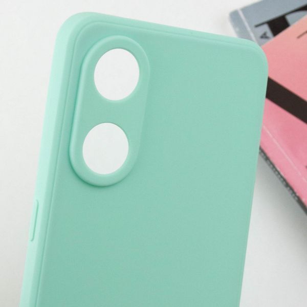 Силіконовий чохол Candy Full Camera для Oppo Reno 8 T 4G Зелений / Menthol 286357 фото