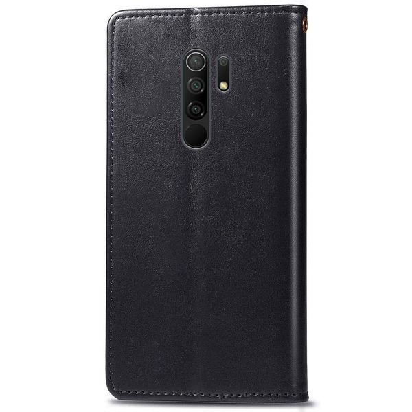 Шкіряний чохол книжка GETMAN Gallant (PU) для Xiaomi Redmi 9 Чорний 215995 фото