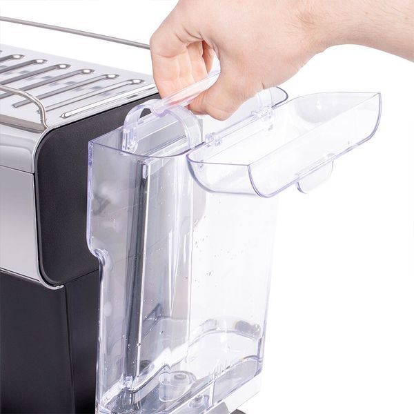 Кавоварка Russell Hobbs ріжкова Distinctions Titanium 1.1л, мелена + чалди, сріблястий (26452-56) 362628 фото