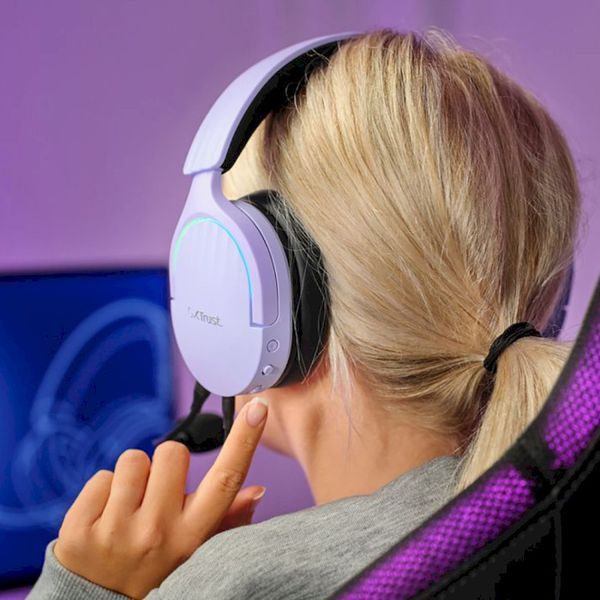Гарнітура ігрова Trust GXT 490 FAYZO, 7.1, USB-A, 2м, фіолетовий 362624 фото