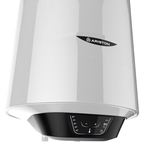 Водонагрівач електр. Ariston круглий слім PRO1 ECO 50 V SLIM 1.8K PL EU, 50л, 1,8кВт, ел. кер-ння, B, білий 365562 фото