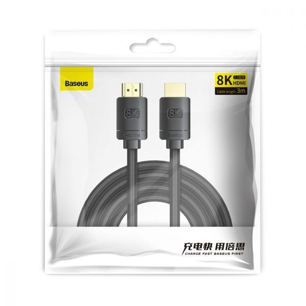 Кабель Baseus High Definition HDMI 8K to HDMI 8K (3m) black (CAKGQ-L01) 400100 фото