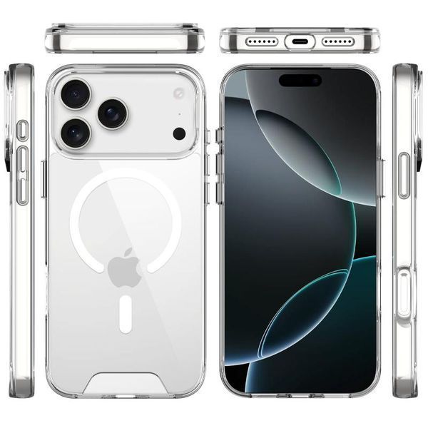 Чохол TPU Space Case with MagSafe для Apple iPhone 17 Pro (6.3") Прозорий 398891 фото