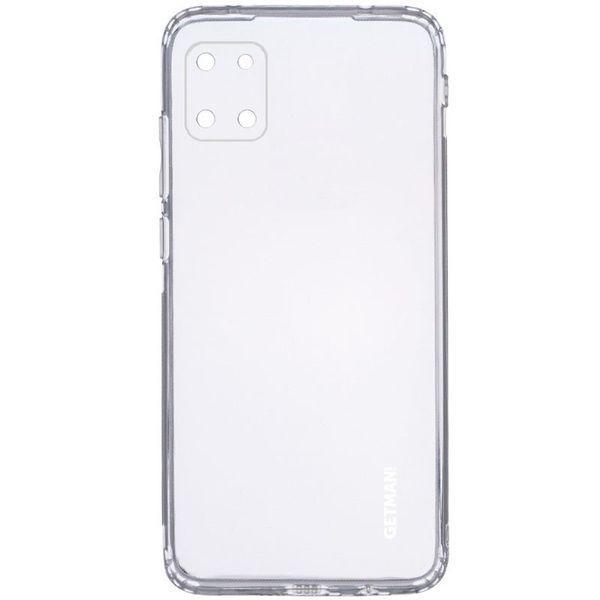 TPU чехол GETMAN Clear 1,0 mm для Samsung Galaxy Note 10 Lite (A81) Бесцветный (прозрачный) 217849 фото