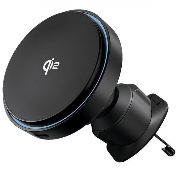Автомобільний тримач З бездротовою зарядкою Light Circle Qi2 15W (WHLC15010002) Metal Gray 338067 фото