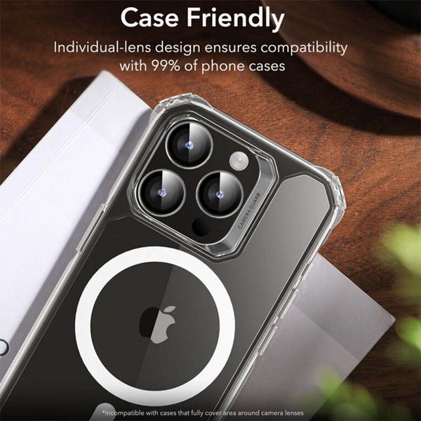 Захисне скло Metal Classic на камеру (у упак.) для Apple iPhone 14 Pro (6.1") / 14 Pro Max (6.7") Срібний / Silver 379447 фото