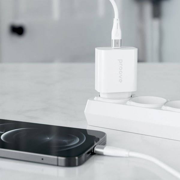 Зарядний Пристрій Proove Rapid 20W (Type-C) + Кабель Type-C to Lightning (WCRP20012102) (white) 289867 фото