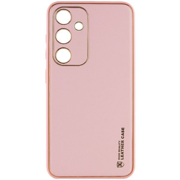 Шкіряний чохол Xshield для Samsung Galaxy S24 Рожевий / Pink 285973 фото