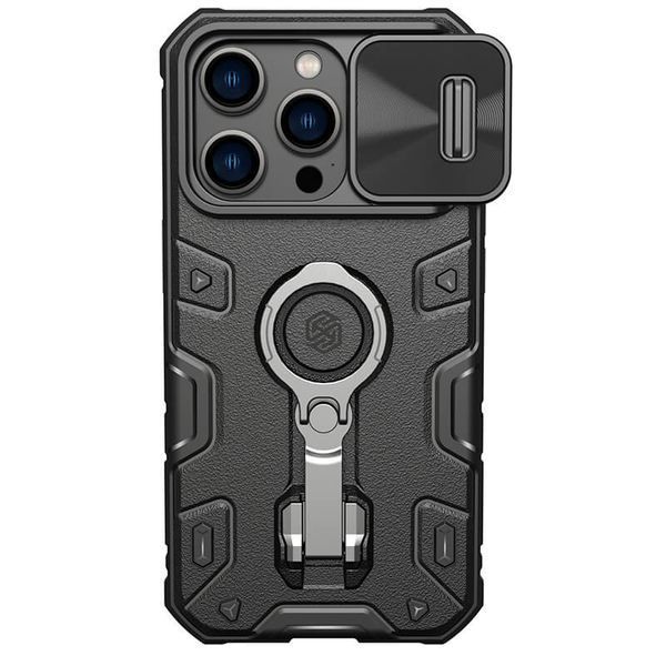 TPU+PC чохол Nillkin CamShield Armor Pro no logo (шторка на камеру) для Apple iPhone 14 Pro (6.1") Чорний 261676 фото