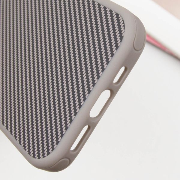 Чохол TPU+PC Carbon with MagSafe для Apple iPhone 16 (6.1") Grey 319204 фото
