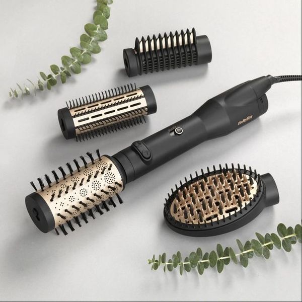 Фен-щітка Babyliss, 650Вт, 2 режими, хол. обдув, кераміка, чорний (AS970E) 373006 фото