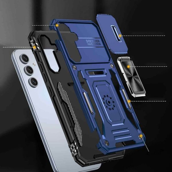 Ударостійкий чохол Camshield Army Ring для Samsung Galaxy A35 / A55 Синій / Navy 317753 фото