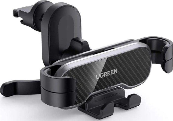 Автомобільний тримач UGREEN LP228 Gravity Drive Air Vent Car Mount Phone Holder With Arc-Shaped Mounting Clip (80871) Black 288267 фото