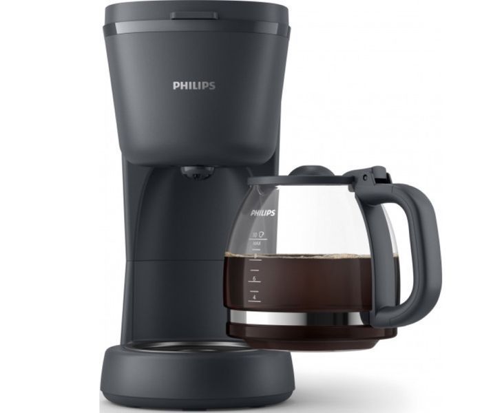 Кавоварка Philips крапельна Essentials Collection, 1.38л, мелена, підтримка температури, темно-сірий (HD7430/90) 369703 фото