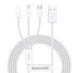 Кабель Baseus Superior Series USB To M + L + C 3.5 A 1.5 М (CAMLTYS-02) White 252279 фото 1