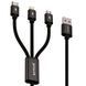 Кабель Proove Triple Connection 3 in 1 Type-C + Micro USB + Lightning (1.3m) (CCTC15001501) black 396936 фото 1
