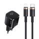 Зарядний Пристрій Usams T36 Super Si single Type-C QC&DP3.0 20W 3A Black 259439 фото 1
