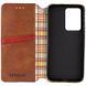 Шкіряний чохол книжка GETMAN Cubic (PU) для Samsung Galaxy S24+ Коричневий 326712 фото 4