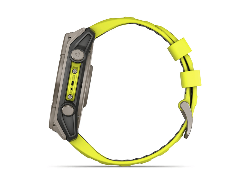 Смарт-годинник Garmin Fenix 8 51mm Solar Sapphire Titanium w. Amp Yellow/Graphite Silicone Band (010-02907-20,010-02907-21) 344131 фото