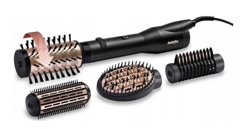 Фен-щітка Babyliss, 650Вт, 2 режими, хол. обдув, кераміка, чорний (AS970E) 373006 фото