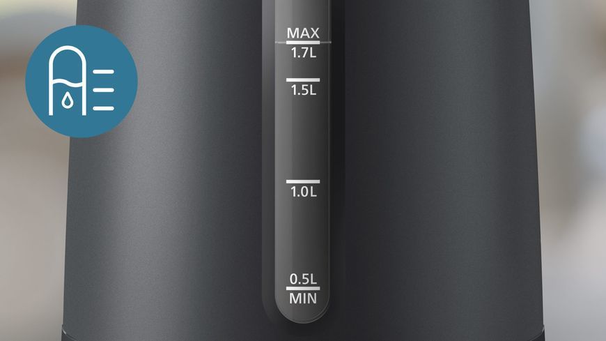 Електрочайник Philips Series 1000, Strix, пластик, мат, чорний (HD9314/90) 373129 фото