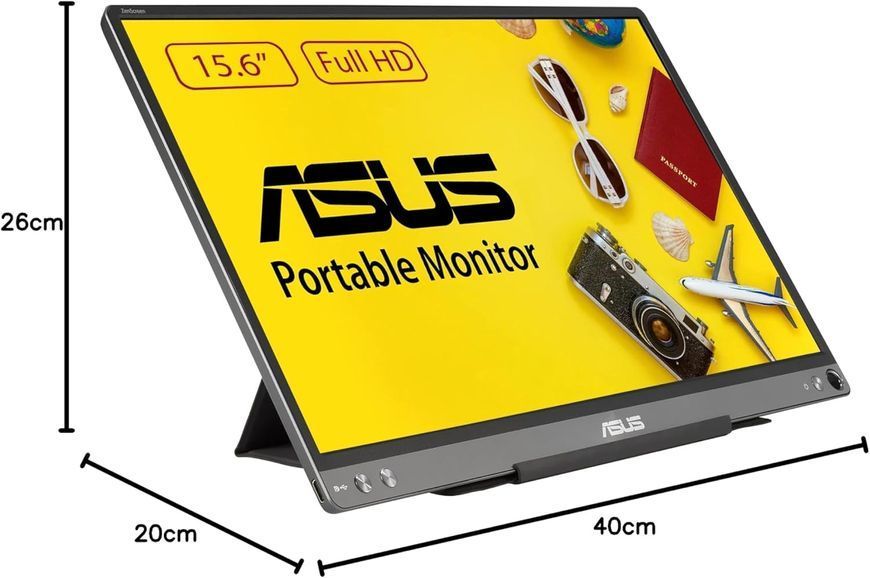 Монітор портативний Asus 15.6" ZenScreen MB16ACE USB-C, IPS, Case 365883 фото