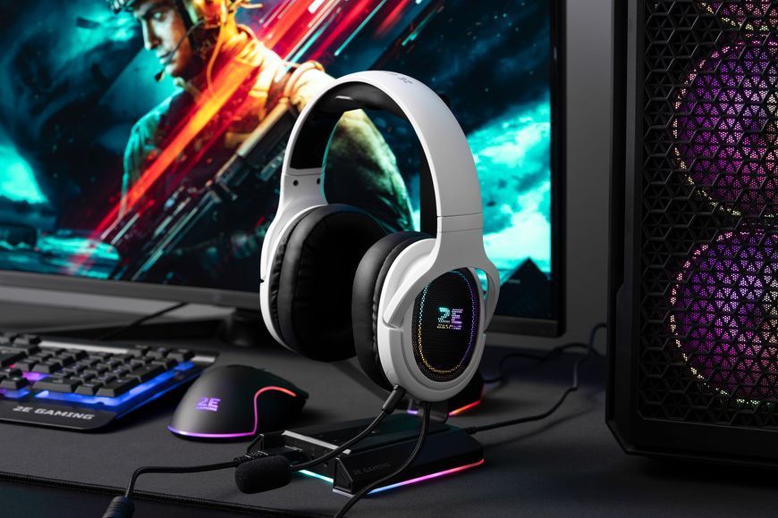 Гарнітура ігрова 2E GAMING HG330, 7.1, USB-A, RGB, 2м, білий (2E-HG330WT-7.1) 365629 фото