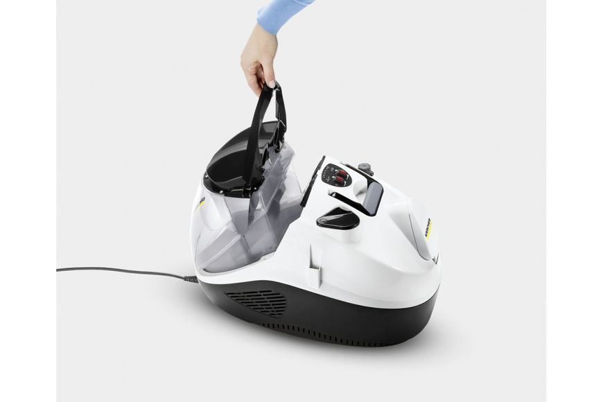 Паропилосос Karcher SV 7, 2200Вт, вологе прибирання, вода -0.45л, HEPA, обробка парою, біло-чорний (1.439-490.0) 373326 фото