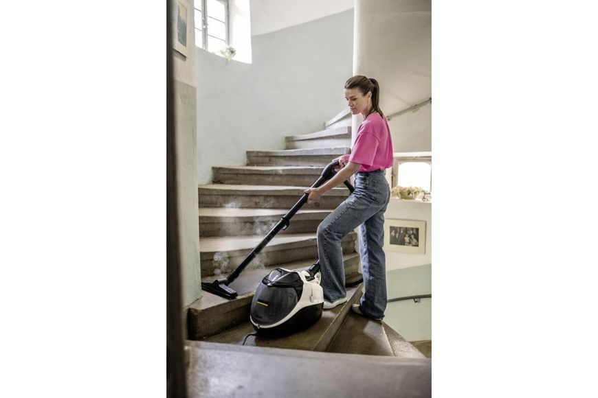 Паропилосос Karcher SV 7, 2200Вт, вологе прибирання, вода -0.45л, HEPA, обробка парою, біло-чорний (1.439-490.0) 373326 фото