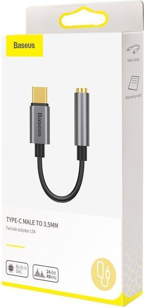Перехідник AUX Baseus L54 Type-C To 3.5mm CATL54-0G 253556 фото