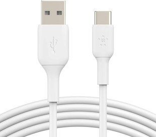 Кабель USB-A > USB-C заряджання/синхронізації Belkin 2м, 15Вт, Type-C, PVC, білий (CAB001BT2MWH) 369161 фото