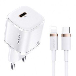 Зарядний Пристрій Usams T36 Super Si single Type-C QC&DP3.0 20W 3A White 259440 фото