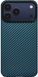 Чохол-накладка iPhone 17 Pro Max Pitaka Ultra-Slim Case With PitaTap 1500D Black/Blue Twill (KI1706BPM) 403119 фото 1