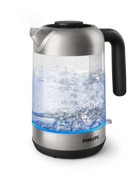 Електрочайник Philips Series 5000 1.7л, скло, чорно-сріблястий (HD9339/80) 373130 фото