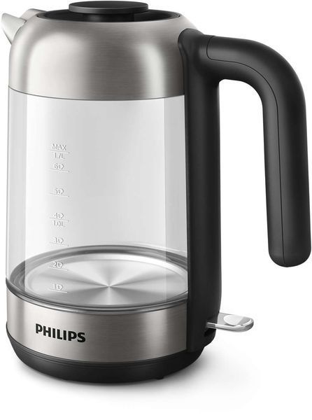Електрочайник Philips Series 5000 1.7л, скло, чорно-сріблястий (HD9339/80) 373130 фото