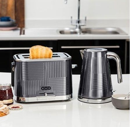 Електрочайник Russell Hobbs Geo Steel, 1.7л, метал, чорний (25240-70) 380977 фото