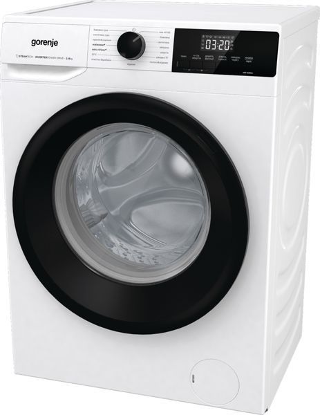 Прально-сушильна машина Gorenje фронтальна, 8(5)кг, 1400, A+, 55см, дисплей, пара, інвертор, білий (W3D2A854ADS) 382047 фото