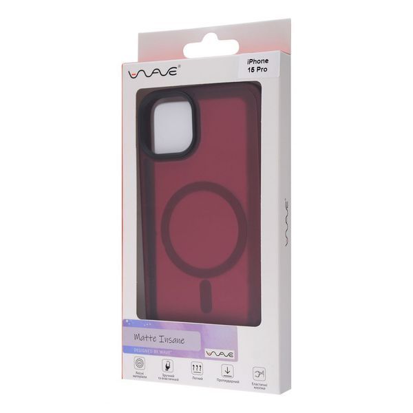 Чохол WAVE Matte Insane Case with Magnetic Ring iPhone 15 Pro gray 332052 фото