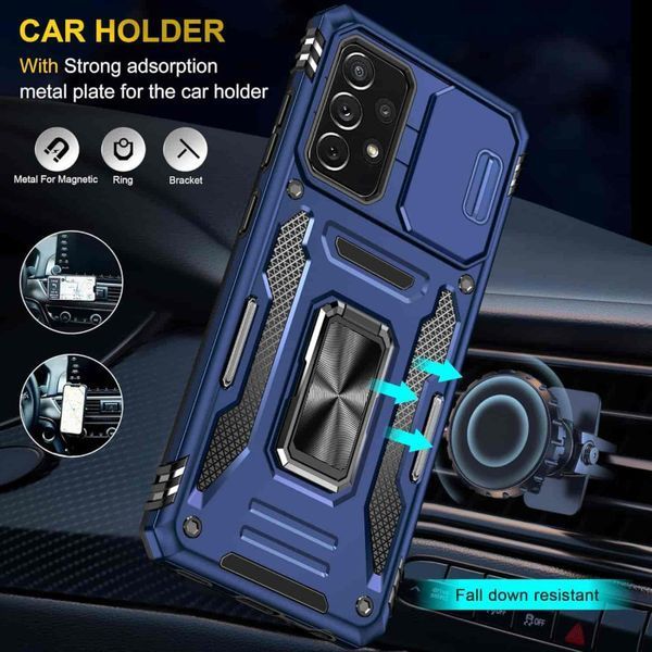 Ударостійкий чохол Camshield Army Ring для Samsung Galaxy A53 5G Синій / Navy 256182 фото