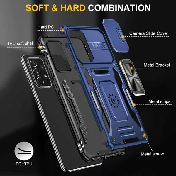 Ударостійкий чохол Camshield Army Ring для Samsung Galaxy A53 5G Синій / Navy 256182 фото
