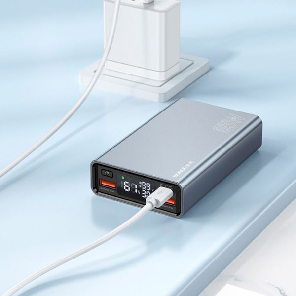 Портативна батарея BOROFONE 15000mAh BJ40 Happy way 65W Metal Gray 308867 фото