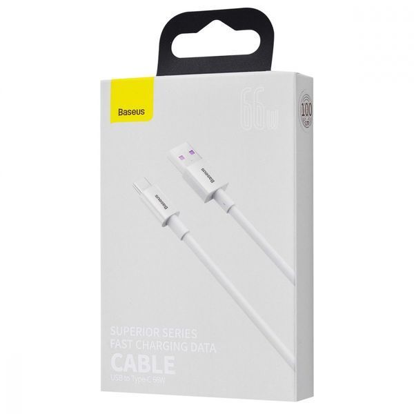 Кабель Baseus Superior Series Fast Charging Type-C 66W (1m) (CATYS-02) White 216453 фото