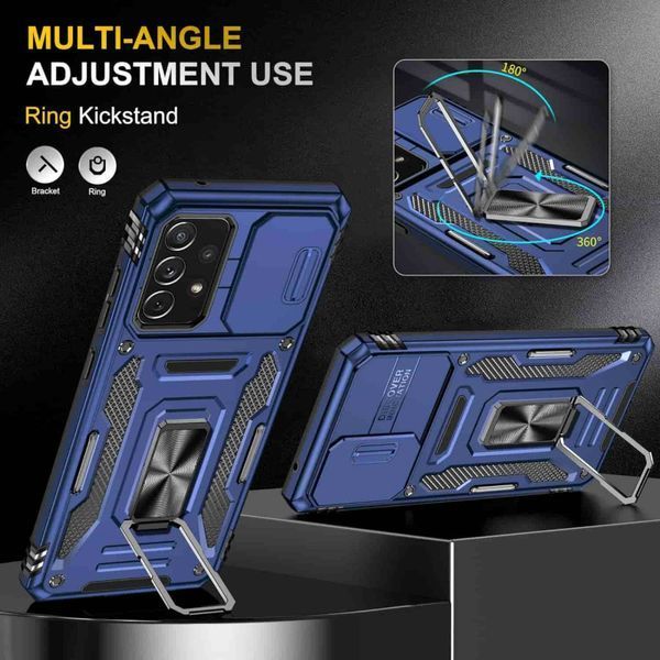 Ударостійкий чохол Camshield Army Ring для Samsung Galaxy A53 5G Синій / Navy 256182 фото